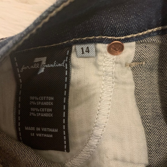 SOLD!NWT 7FAMK Dark Wash Jean Skirt for Girl - Picture 5 of 5